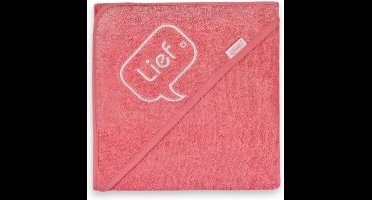 Funnies Badcape Lief Junior 80 X 80 Cm Katoen Roze