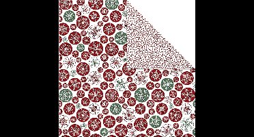 Design papier, ijskristallen & stippen, vel 30,5x30,5 cm, 180 gr, 5 vel