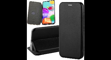 Hoesje geschikt voor Samsung Galaxy A41 - Book Case Kunstleer ThinShield Zwart