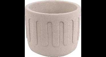 Present Time Bloempot Drips 15,7 X 18 Cm Keramiek Ivoorwit