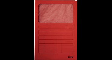 Leitz A4 Venstermap Duurzame Manilla Karton - Rood - 1 Stuk