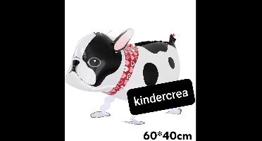 kindercrea Wandelende Airwalker Bull Dog Balloon - Met heliumvulling