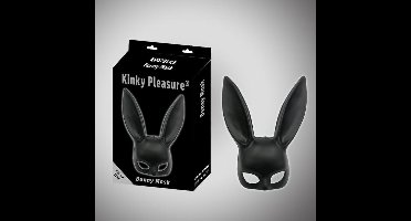 Kinky Pleasure - Bunny Mask - black - Bunny Ears - Kp02 - Fun Fetish product - Party time - Party outfit - Erotische spelletjes - BR121 - Power Escorts - gave groot Formaat Cadeaubox - vanwege Hygiëne redenen kunt u dit product niet retourneren