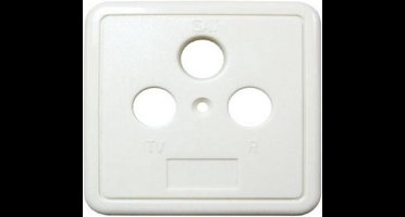 Afdekplaat voor 3-gats wandcontactdoos / ivoor