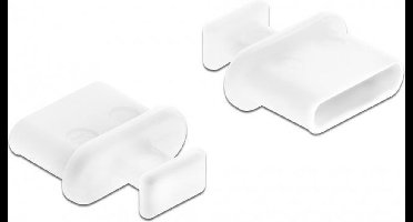 Afsluit cover / Poortbeschermer voor USB-C (v) poorten / met greep (10 stuks) / wit
