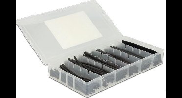 Krimpkous assortiment in handige bewaardoos - 100 stuks / zwart