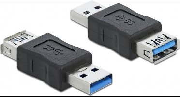 USB-A (m) - USB-A (v) data blocker - USB3.0 / zwart