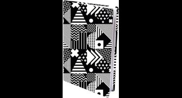 Dresz Boekenkaft Memphis A4 Textiel/elastaan Zwart/wit