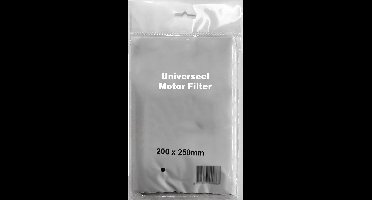 Universeel Motorfilter voor Stofzuigers 200 x 250mm Zelf op maat te knippen in polybag