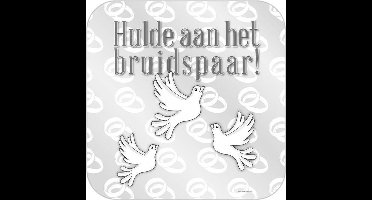 Paper Dreams Huldeschild Bruidspaar 50 Cm Karton Zilvergrijs