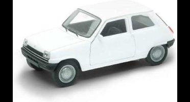 Renault 5 (Wit) 1/34 Welly - Modelauto - Schaalmodel - Model auto  - Miniatuurauto - Miniatuur autos