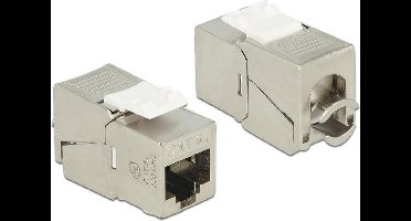 STP CAT6a 10 Gigabit Keystone module RJ45 - LSA (toolless) - compact / gegoten zink (24 stuks)