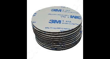 3M Dubbelzijdig Zelfklevende Zwarte montage stickers | tape | plakband | foampad | 10 stuks | 6cm rond