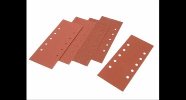 Piranha Schuurstroken voor schuurmachine - 115 x 280 mm- Korrel 60 (2x), 100 (1x), 150 (1x), 220 (1x) - Hout, kunststof, metaal - B&D, Elu, Festo, Hitachi - 5 stuks