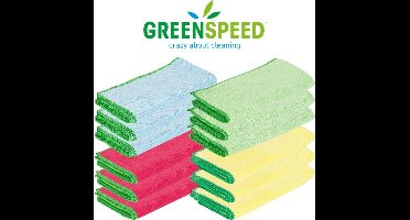 Greenspeed Original microvezeldoeken. 12 stuks in 4 kleuren