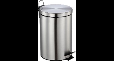 Pedaalemmer - RVS Zilver. 12 L - Soft Close- Prullenbak - 25cmØ 40cm hoog - Vuilnisbakje