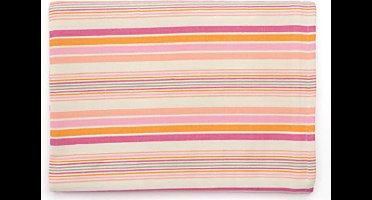 TINT TAFELKLEED 150X250 STRIPED DRILL SATIN CORAIL