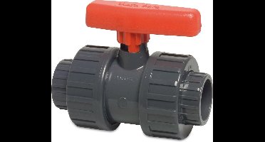 Mega Kogelkraan PVC-U 50 mm lijmmof 16bar DN40 grijs type Safe 600