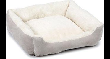 Beeztees Mogina - Hondenmand - Pluche - Grijs - 65x60x20 cm