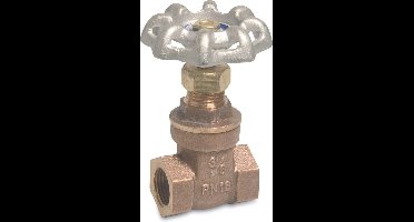 Profec Schuifafsluiter brons 1" binnendraad 16bar