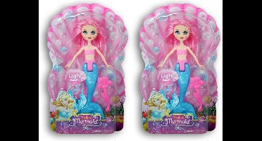 pop zeemeermin 19 cm met licht 8418