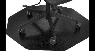 Vloerbeschermer - 9-hoekig - Harde vloer - 96x99 cm - Zwart