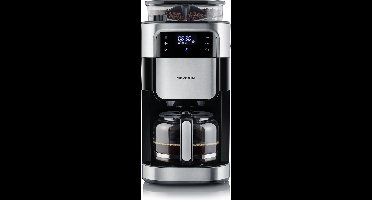 Severin KA 4813 Filter Koffiezetapparaat met bonenmaler - Glazen kan - Extra stille werking - Zwart / Rvs