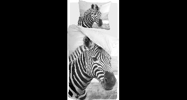 Byrklund Dekbedovertrek Beastly - 140x220 - 100% Katoen - Zwart / Wit