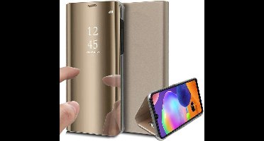 Hoesje geschikt voor Samsung Galaxy A31 - Book Case Spiegel Goud