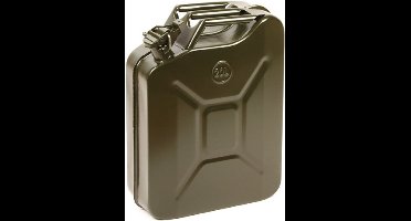 Jerrycan 20 liter metalen uitvoering in legergroene kleur - Metalen jerrycan 20 liter in camouflage kleur