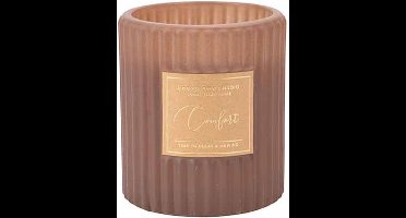 Geurkaars relax & unwind bruin 8x8x9cm - 18u