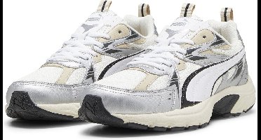 PUMA Milenio Tech Unisex Sneakers - Warm White-PUMA White-PUMA Silver