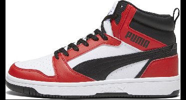 PUMA Rebound v6 Unisex Sneakers - PUMA White-PUMA Black-For All Time Red