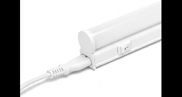 Spectrum - T5 LED armatuur 90cm - 12W vervangt 100W - 4000K helder wit licht (840) - compleet met 0,6m aansluitsnoer en aan- uitknop