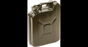 Jerrycan 10 liter metaal kleur legergroen - Jerrycan 10 liter metaal in camouflage kleur