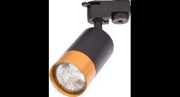 LED Railverlichting - Track Spot - Exotro Trin - GU10 Fitting - 1 Fase - Rond - Zwart/Goud - Aluminium