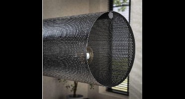 Hanglamp 7L koker XL mesh - Artic zwart