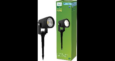 Philips Reuel GardenLink - Sokkellamp met spies - 24V - Warm wit licht; 2700K - Zwart - Tuinpadverlichting