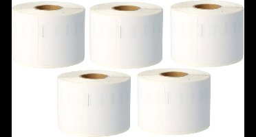 Label Tape Geschikt voor Dymo 11354 | 57 x 32 mm | S0722540 - Wit - 1000 labels per Rol - 5 stuks - Geschikt voor: 310 320 330 400 400 Turbo 400 Duo 450 450 Turbo 450 Twin Turbo 450 Duo 4XL Wireless