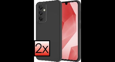 Hoesje - 2 Stuks - Geschikt voor Samsung Galaxy A16 - Sterk & Shockproof - Case Siliconen - Back Cover - Telefoon Hoes - Zwart