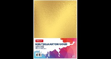 CREAKIT. Karton A4 - Knutselpapier - 300grs - Metallic - Goud - 8 vel