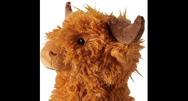Boltze Deurstopper gewicht - dieren thema Schotse Hooglander koe - 1 kilo - bruin - 26 cm - buiten/binnen deuren