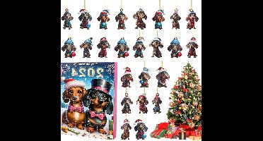 oCreon Kerst Puppy Hanger Adventskalender 2024 - 24 Dagen Aftellen voor Kattenliefhebbers