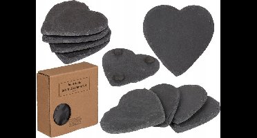 leisteen hartjes -4 stuks- Dg naaturel lifestyle - onderlegger