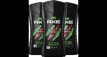 Axe 3-in-1 Douchegel - Africa - 3 x 250 ml - Voordeelverpakking