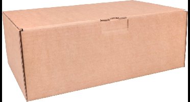 Vouwdoos | golfkarton | 350x220x130mm | met insteekklep | enkele golf | bruin | 50 stuks