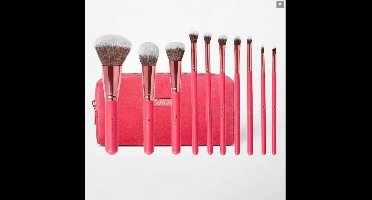 BH Cosmetics Bombshell Beauty Borstelset | 10 Professionele Make-up Borstels | Inclusief Velvet Tas | Vegan & Dierproefvrij
