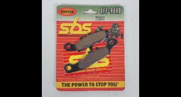 SBS remblokje voor motorfiets Kawasaki 80 Kx Small Wheels 1997 tot 2000 726SI