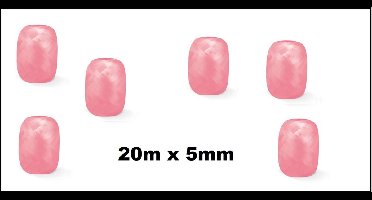 6x Cadeaulint roze 20 meter x 5 mm - Eitje - kado lint verjaardag kerst sinterklaas feest
