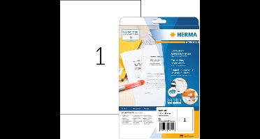 Etiket herma 4230 correctie 210 x 297 mm a4 25 st wit
